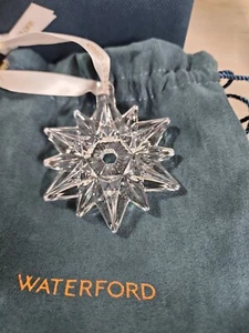 Crystal CHRISTMAS Tree Ornament MINI STAR 1059664 WATERFORD Starburst Snowflake - Picture 1 of 9