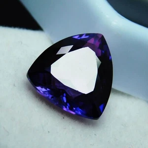5 Ct Extremely Rare Trillion Purple Tanzanite Certified Loose Gemstone Making - Foto 1 di 8