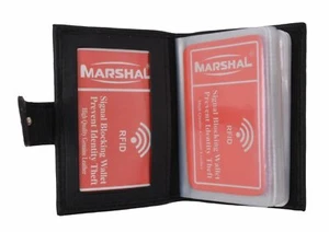 Premium Soft Leather RFID Blocking Credit Card ID Holder with Snap Closure - Picture 1 of 11