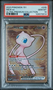 2023 Pokemon Mew ex Full Art Ultra Rare 151 UPC Metal Promo Card 205/165 PSA 10 - Picture 1 of 2