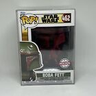 Funko Pop #462 Boba Fett (Red) Chrome Star Wars With Pop Protector