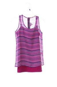 Mädchen Shirt Tank Top Rosa Blau 2 Stück Set Größe 6 8 Transparent Cami Regal BH NEU - Bild 1 von 1