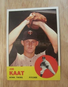 Jim Kaat 1963 Topps #165 Trading Card MLB Baseball Minnesota Twins - Bild 1 von 2
