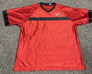 Vintage Satin Detroit Red Wings Jersey Shirt Pro Edge Hockey Red XL - Picture 1 of 3