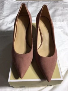 Damen-Pump neu im Karton Michael Kors Mk Flex Kitten Dusty Rose Kind Wildleder Größe 9M - Bild 1 von 7