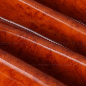 100x30cm Glossy Wood Grain Textured Vinyl Film Car Interior Wrap Sticker Decal - Bild 1 von 11