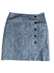 Ann Taylor Womens Denim Skirt Dark Wash Blue size 0P Business Casual - Picture 1 of 8