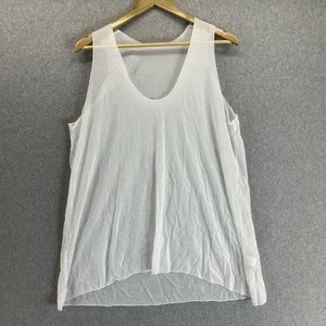 Surrealist Free Lunch transparentes weißes Tanktop Bluse Lagenlook Netz Damengröße 3 - Bild 1 von 12