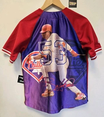 Camiseta Philadelphia Phillies Bobby Abreu Fanimation Juvenil M 10/12 MLB Majestic Foto 1 de 4