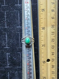 Vintage Native American Sterling Silver/Turquoise Ring Size 5.5 Marked/Tested+ - Picture 1 of 4