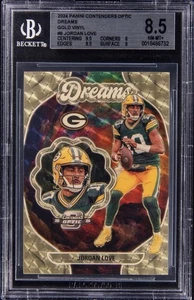 2024 Panini Contenders Optic Jordan Love Dreams Gold Vinyl #1/1 Packers BGS 8.5 - Bild 1 von 2