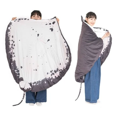 Manta Ray Stuffed Animal Stingray Blanket, Wearable Blanket, Manta Ray Plush ... - Image 1 of 4