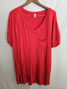 Flamingo T-Shirt Women's Red Short Sleeve Plus Size 2XL - Picture 1 of 4