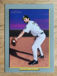 2005 Topps Turkey Red #83B Eric Chavez Purple Sky SP - Foto 1 di 2