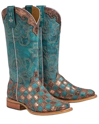 Bota Western Tin Haul Para Mujer No Probl-Lama - Punta Cuadrada Ancha Multi 6 1/2 M Foto 1 de 2