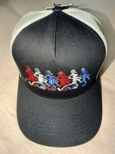 GRATEFUL DEAD HAT LUCKY BRAND SNAPBACK TRUCKER CAP DANCING SKELETONS - Picture 1 of 5