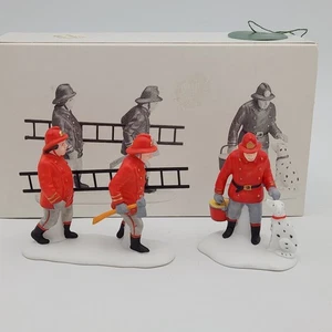 Dept 56 Heritage Village The Fire Brigade 2er Set plus Leiter #5546-8 - Bild 1 von 22