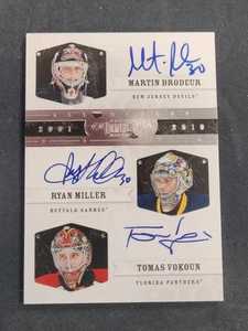 2011 Panini Dominion All Decade Martin Brodeur/Ryan Miller/Tomas Vokoun AUTO /25 - Bild 1 von 2