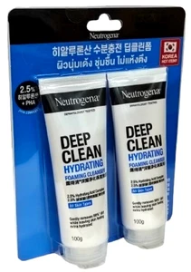 Neutrogena Deep Clean Hydrating Foaming Cleanser Foam Facial Wash 100g x 2 tubes - Picture 1 of 15