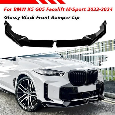 Auto Frontstoßstange Spoiler Lippe Für BMW X5 G05 LCI M Sport 2023-2024 Schwarz - Bild 1 von 4