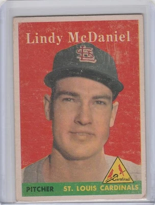 1958 Topps Baseball #180 Lindy McDaniel - St. Louis Cardinals - Image 1 of 2