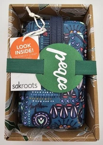 NWT! SAKROOTS Artist Circle Teal Dream Song Smartphone Wristlet Wallet Crossbody - Picture 1 of 3