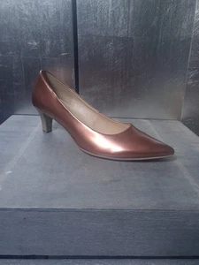 Neuwertige GABOR Pumps Gr 38 (5) rosegold braun Lackschuhe High Heels #1736 - Bild 1 von 13
