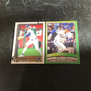 BOBBY WITT JR. 2025 Topps 100 & Hobby Night GREEN PARALLEL KC Royals 2 Card Lot - Picture 1 of 7