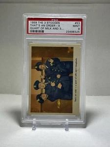 1959 Fleer The Three 3 Stooges #53 That's An Order, A Quart PSA 9 - MINT - Picture 1 of 2