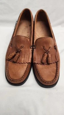 Bass Weejuns Marietta II Shoes Womens 8.5M Leather Loafer Tassel Kiltie Moccasin - Image 1 of 4