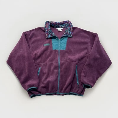 Suéter vintage Columbia lã tamanho XL asteca zíper completo anos 90 ao ar livre novo em folha - Imagem 1 de 4