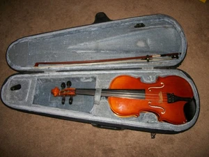 HERMET SCHARTEL MODELL HS5034 Violine Handarbeit in Rumänien mit Koffer - SCHÖN - Bild 1 von 6