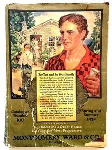 Vintage 1924 MONTGOMERY WARD & CO. Spring & Summer Catalog - 101 Years Old - Picture 1 of 8