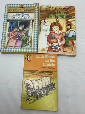 Laura Ingalls Wilder PB X3 Little House On The Prairie Big Woods In Town vintage - image 1 of 4