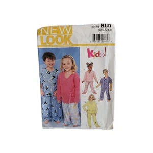 Simplicity New Look Pattern 6131 Kids' Youth Pajamas Sleepwear Sizes 3 4 5 6 7 8 - Picture 1 of 3