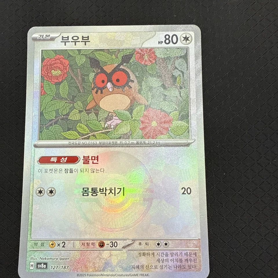 Hoothoot (Master Ball Pattern) 127/187 Sv8a: Terastal Fest Ex Holo (Japanese) - Image 1 of 1