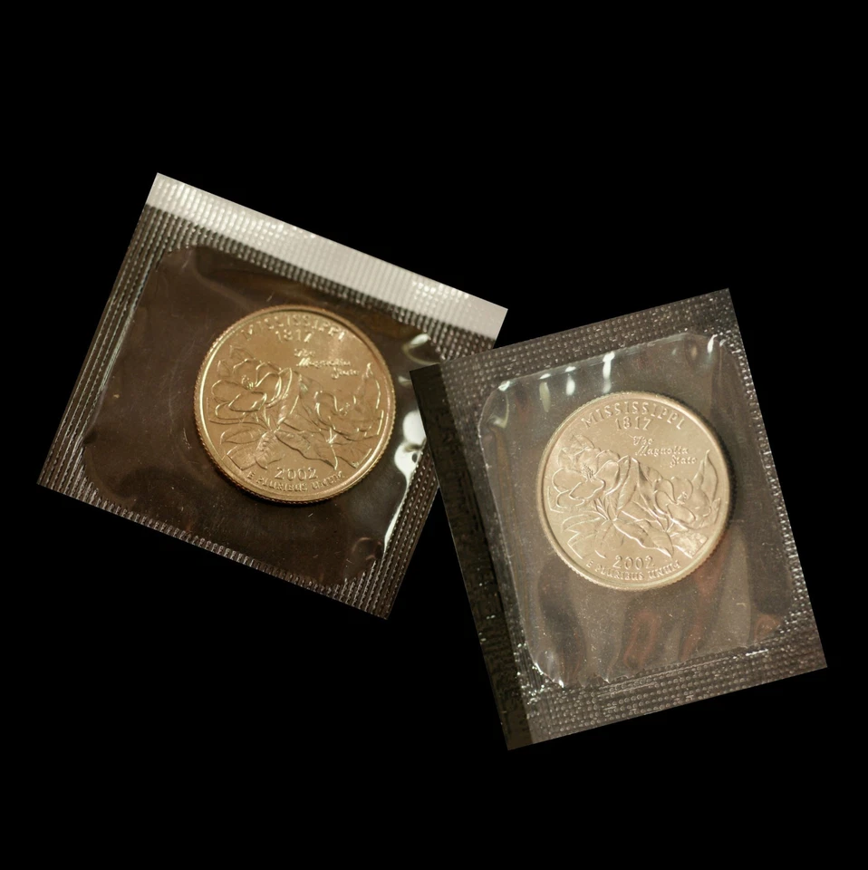 2002 P+D Mississippi State BU Washington Statehood Quarter in Mint Cello  - Image 1 of 1