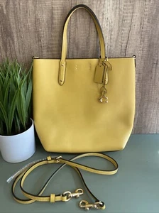 Gorgeous Coach Purse-mustard Yellow Hand/shoulder Bag Tote -never carried - Picture 1 of 23