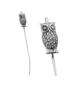 Owl Motif Spine Bookmark 925 Hallmarked Sterling Silver - Imagen 1 de 10