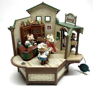 Enesco Small World of Music Mice Music Box Dry Gulch Saloon Camptown Races READ - Picture 1 of 15
