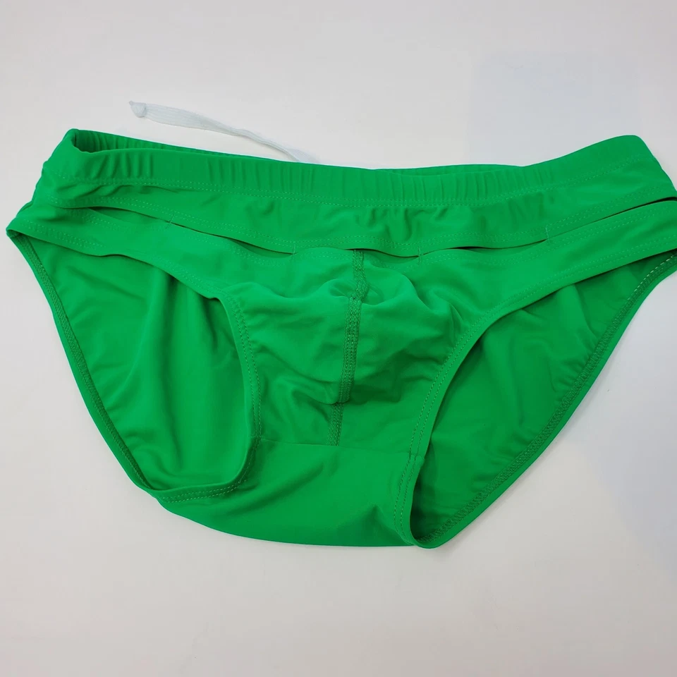 男式 SEOBean 比基尼绿色泳衣 XXL 适合 32 至 36 腰 — 第 1/4 张图片
