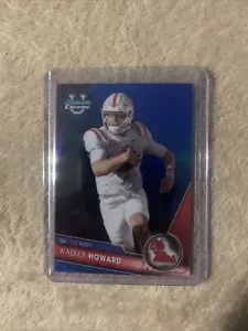 Walker Howard 2023 Bowman University Chrome Blue Refractor /199 Ole Miss - Picture 1 of 2