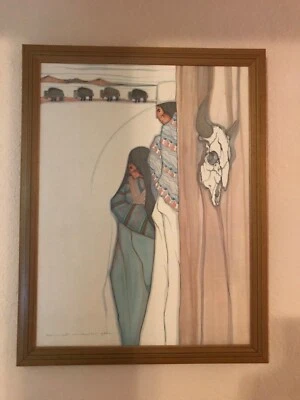 Amado Maurilio Pena Jr. Signed & Framed  Reproduced“Hermanos de la Tierra” 1983  — 第 1/4 张图片