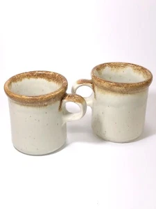 2 MCCOY # 1412 Kaffeetassen goldbraun hergestellt in den USA GEBRAUCHT - Bild 1 von 6