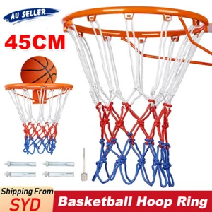 Heavy Duty Basketball Hoop Ring Goal Net Wall Mounted Hanging Rim Pro Size 45CM - Picture 1 of 8