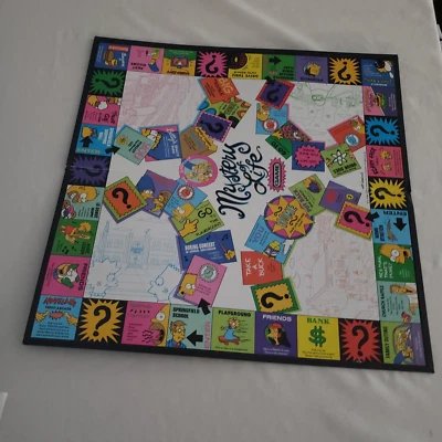 De colección 1990 Los Simpson Misterio de la Vida Juego de Mesa SOLO TABLERO DE REEMPLAZO Foto 1 de 4