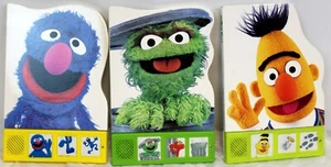 1999 2000 Play A Sound Board Books Set of 3 Sesame Street Grover Oscar Bert - Picture 1 of 2