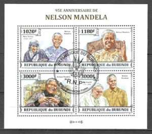 Celebrities Nelson Mandela Burundi 2013 (43) Yvert N° 2138 To 2141 Postage Used - Picture 1 of 1