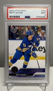 2023-24 Upper Deck Young Guns RC #729 Matt Savoie PSA 9 - Picture 1 of 2