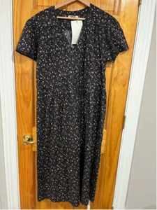 Abito nuovo con etichetta Christy Dawn Cottage Core Prairie Simple Dawn Noir Tulips XL - Foto 1 di 7